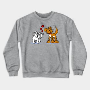 Puppy love cute dogs hearts Crewneck Sweatshirt